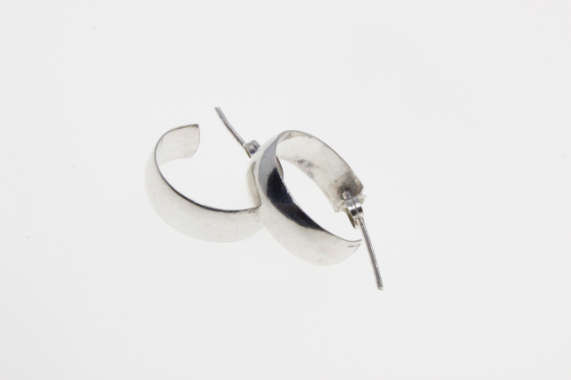 Earrings - Vintage 925 Silver Hoop Earrings For Pierced Ears - ML2250