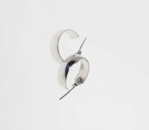 Earrings - Vintage 925 Silver Hoop Earrings For Pierced Ears - ML2250