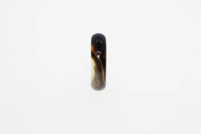 Ring - Vintage Agate Ring with Black and Brown Colour - ML2258