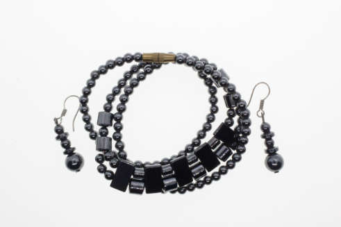 Jewellery Set -  Hematite. Relieves Pain, Reduces Inflammation, Enhance Healing - ML2276