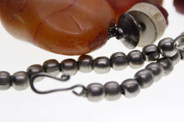Necklace - African Style Necklace with Chunky Irregular Size Stones and Beads - ML2283