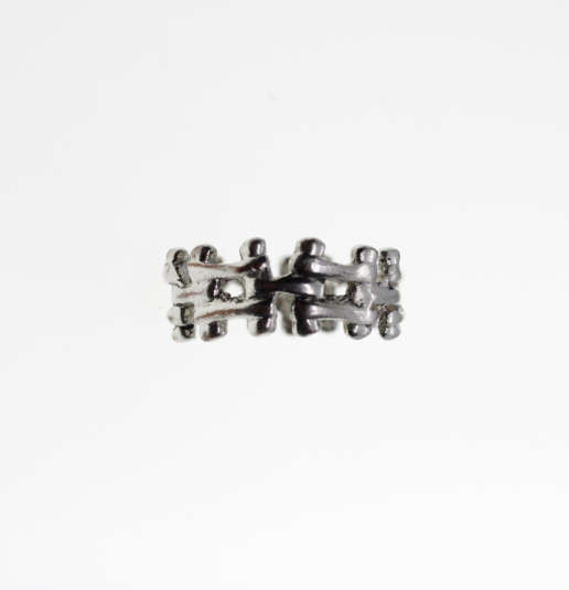 Ring - Vintage Silver Tone Chain Design Unisex Ring - ML2298