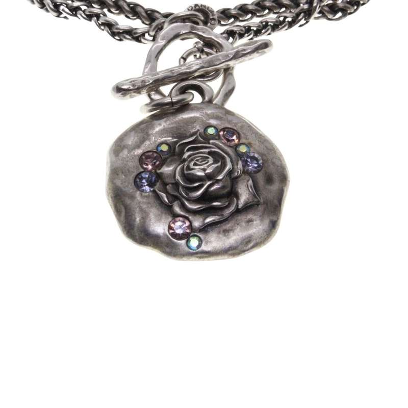 Chain/Pendant - Pewter Chain. Design Pewter Pendant with large Oval Stone. - ML3109