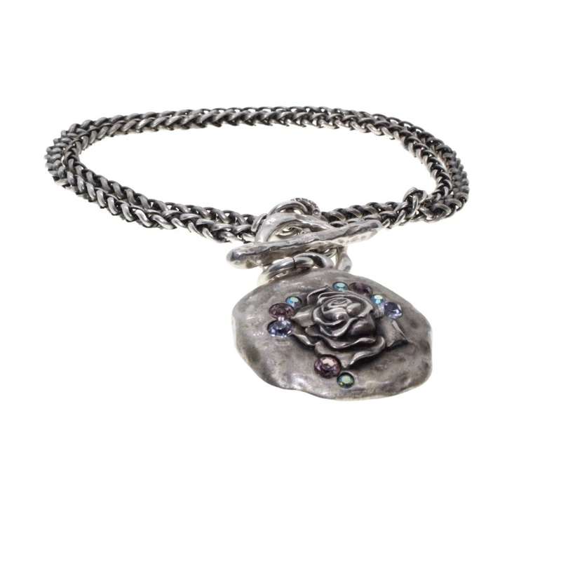 Chain/Pendant - Pewter Chain. Design Pewter Pendant with large Oval Stone. - ML3109