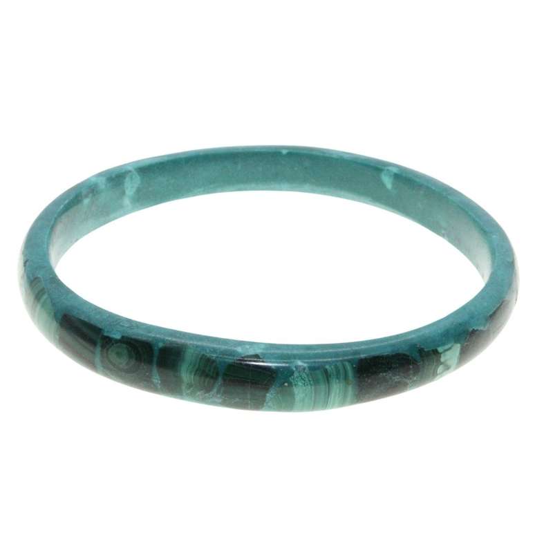 Bangle - Vintage Malachite Bangle with Multi Shades of Emerald Green - ML3158