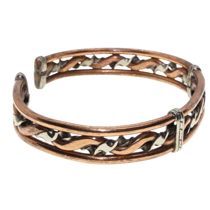 Bangle - Copper Vintage Art Deco Style Cuff Design. Unisex Bangle - ML3173