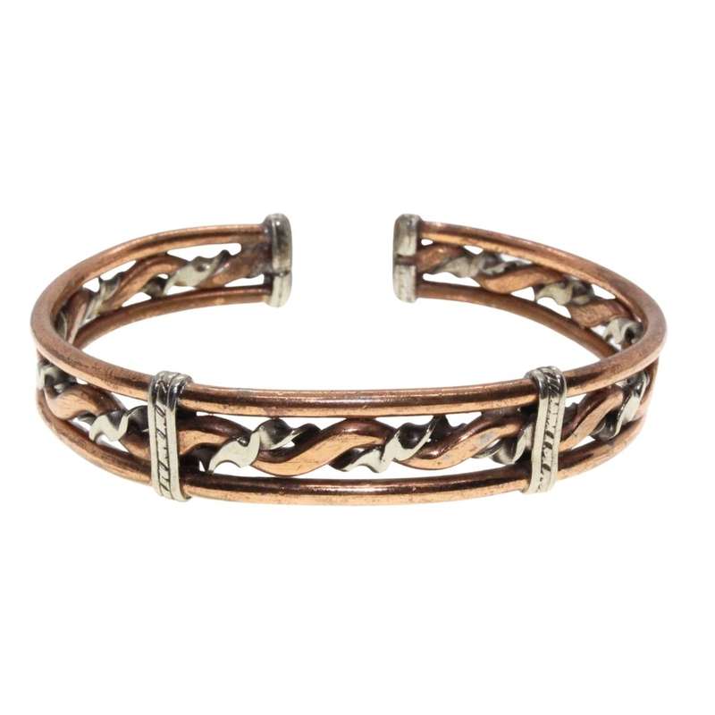 Bangle - Copper Vintage Art Deco Style Cuff Design. Unisex Bangle - ML3173