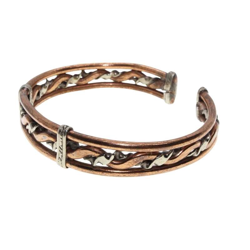 Bangle - Copper Vintage Art Deco Style Cuff Design. Unisex Bangle - ML3173