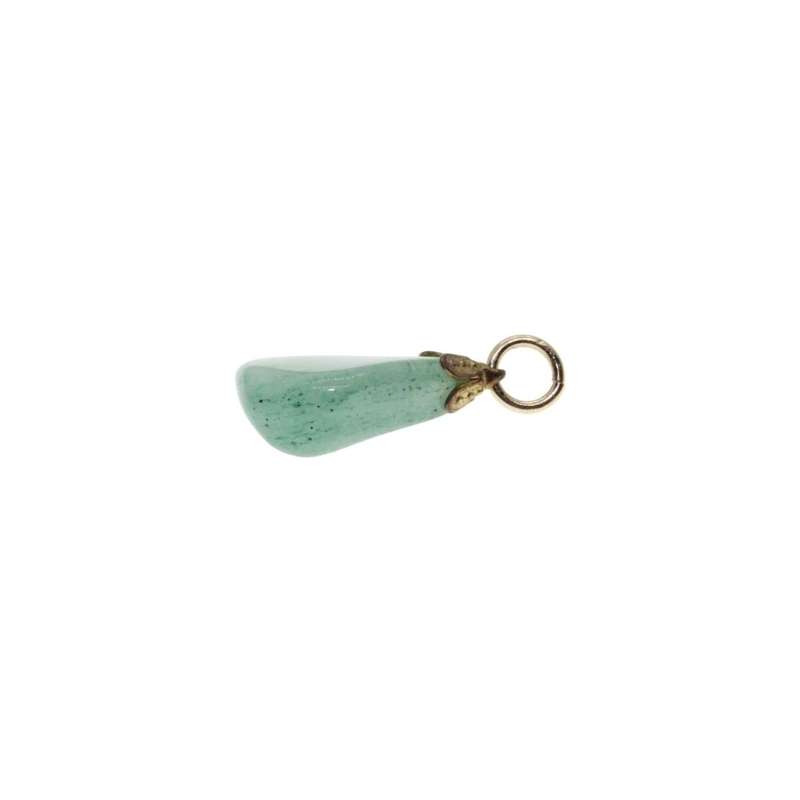 Pendant - Gold Tone Dainty Jade Pendant - ML3224