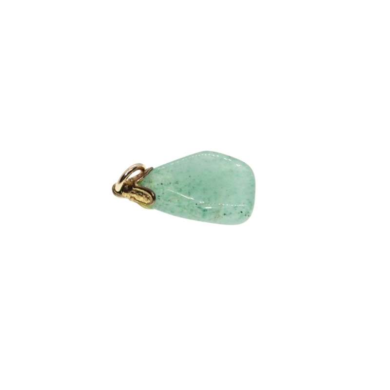 Pendant - Gold Tone Dainty Jade Pendant - ML3224