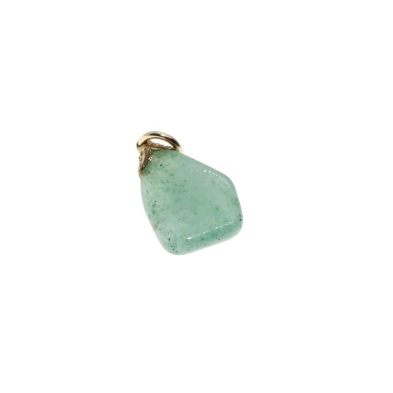 Pendant - Gold Tone Dainty Jade Pendant - ML3224