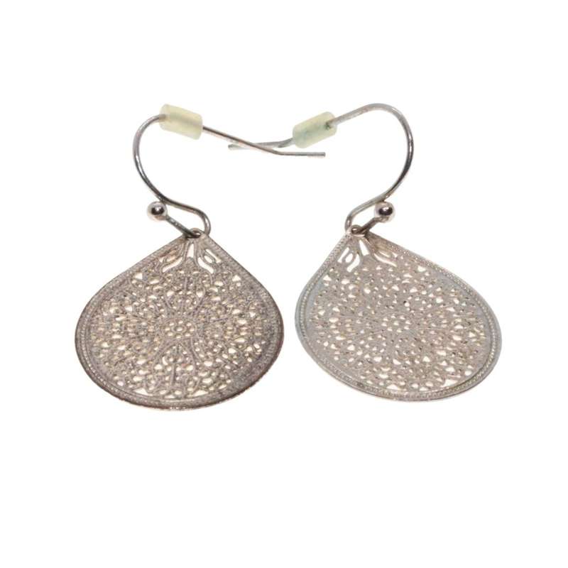 Earrings - Gold Tone Tear Drop Design with Tribal Texture. Very Detailed & Intricate - ML3231