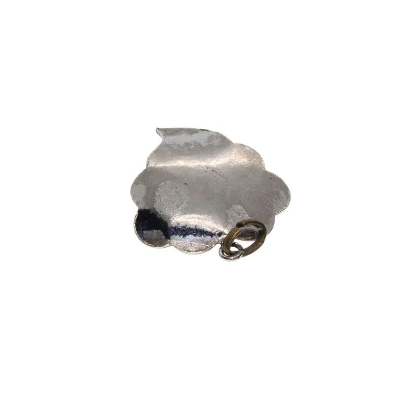 Pendant - Silver Tone & Black Leaf Pendant with Faux Pearl - ML3300