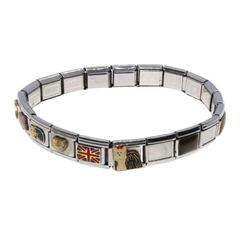 Bracelet - Stainless Steel Nomination Bracelet. 11 x Different Charms, 9 Plain Links - ML3311