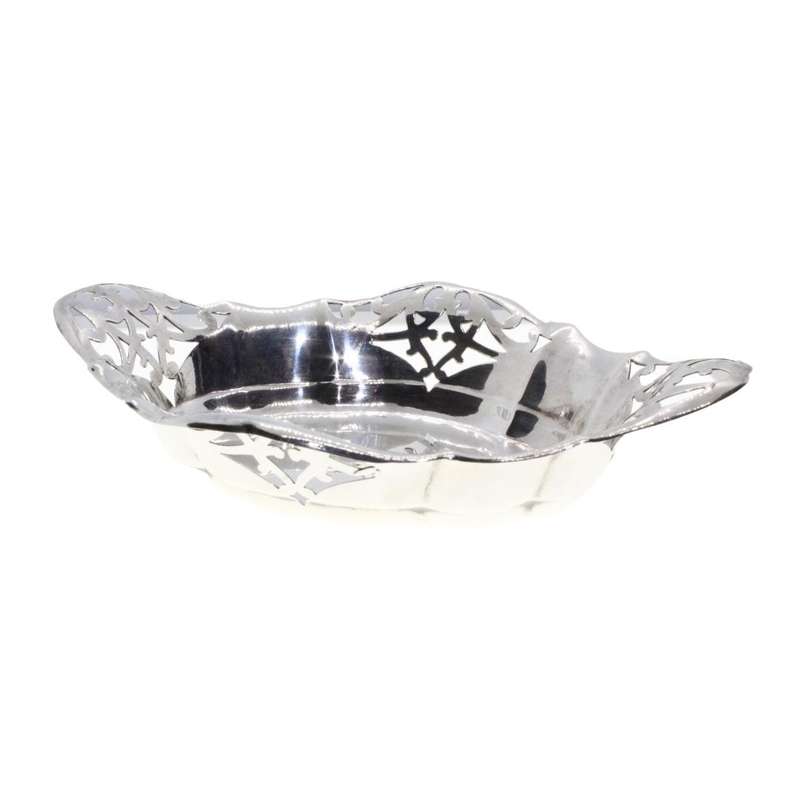 Antiques - EPNS Silver Plated BonBon Dish Lacy Design - ML3321