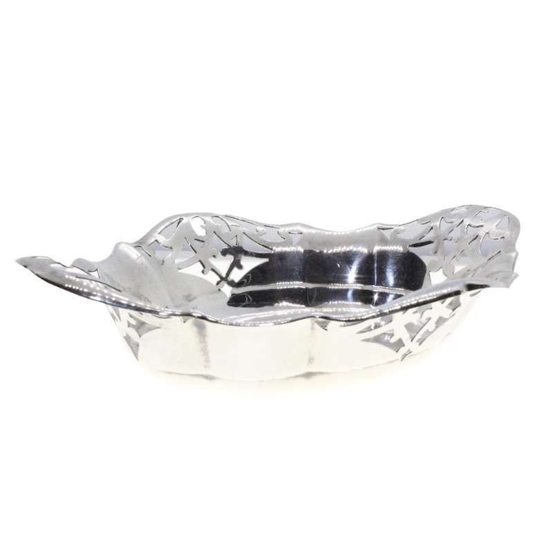 Antiques - EPNS Silver Plated BonBon Dish Lacy Design - ML3321