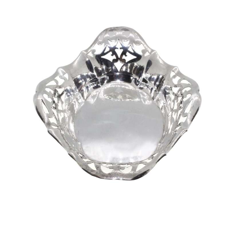 Antiques - EPNS Silver Plated BonBon Dish Lacy Design - ML3321