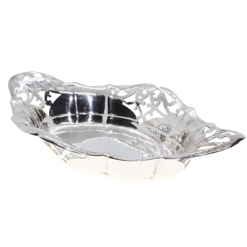 Antiques - EPNS Silver Plated BonBon Dish Lacy Design - ML3321