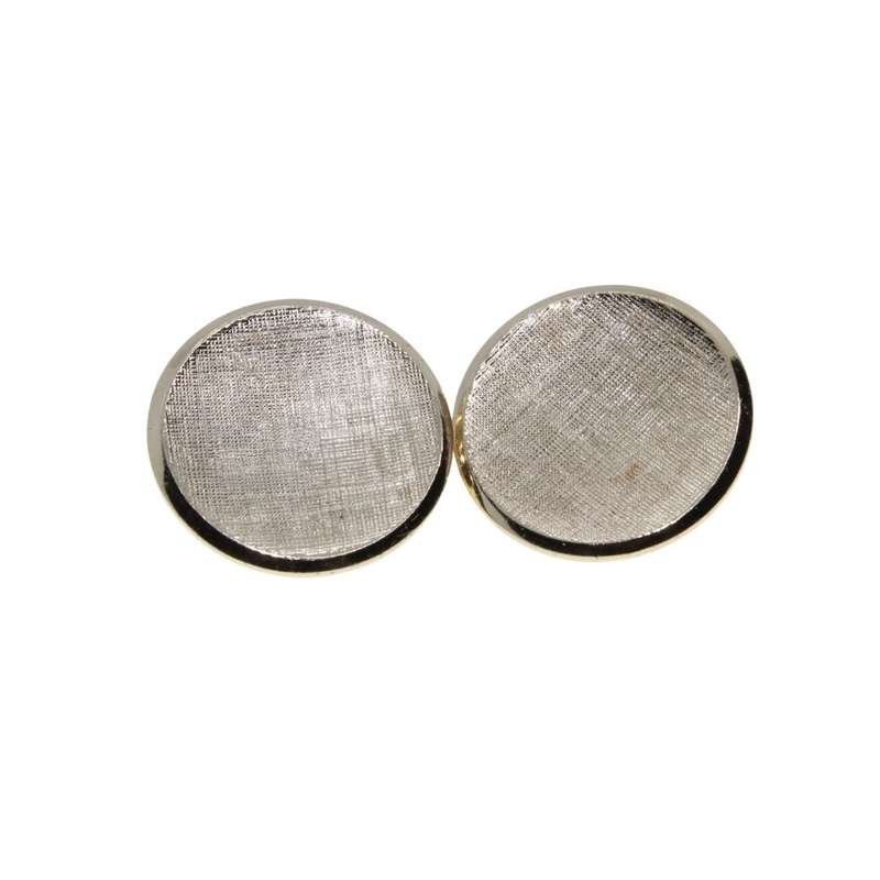 Earrings - Gold Tone Beautifully Round Indented Clip On Earrings - ML3363