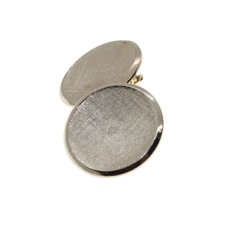 Earrings - Gold Tone Beautifully Round Indented Clip On Earrings - ML3363