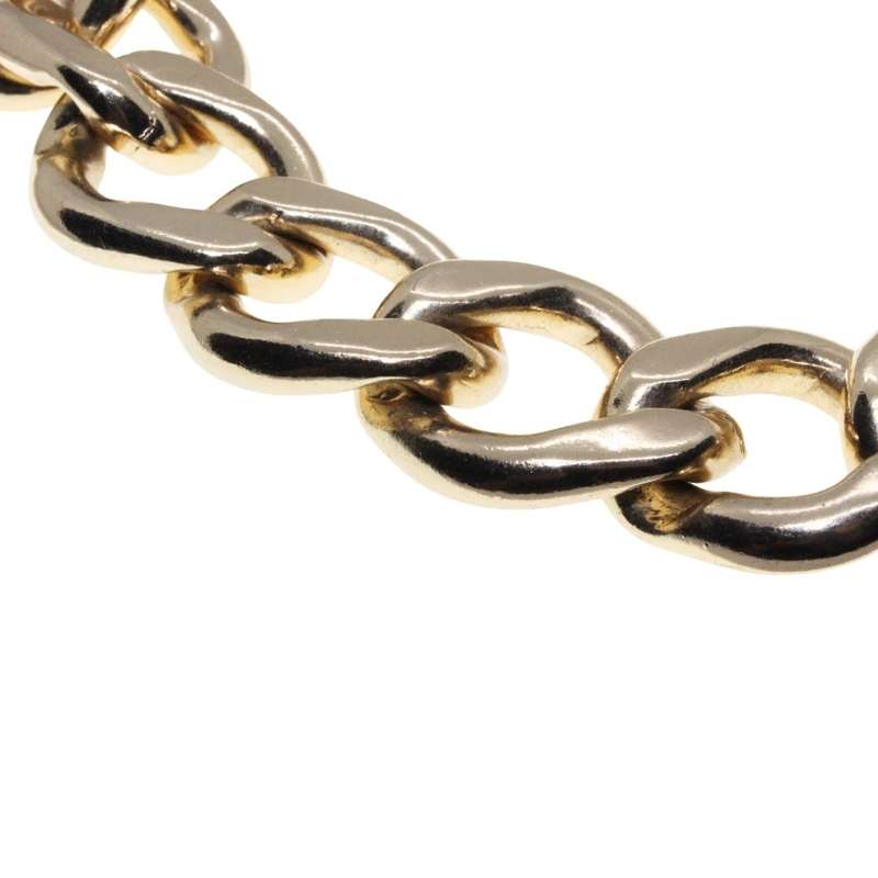 Necklace - Gold Tone Chunky Smooth Link Chain Necklace. Statement Jewellery - ML3365