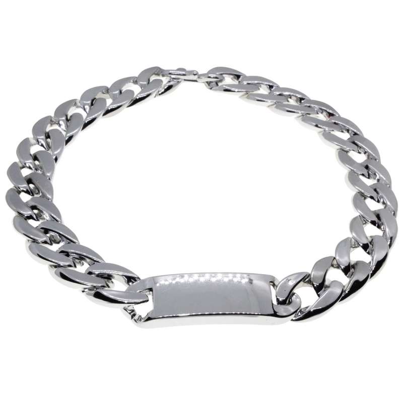Necklace - Silver Tone Plastic Chunky Link Chain Necklace - ML3368