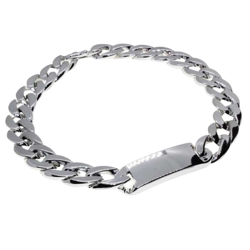 Necklace - Silver Tone Plastic Chunky Link Chain Necklace - ML3368