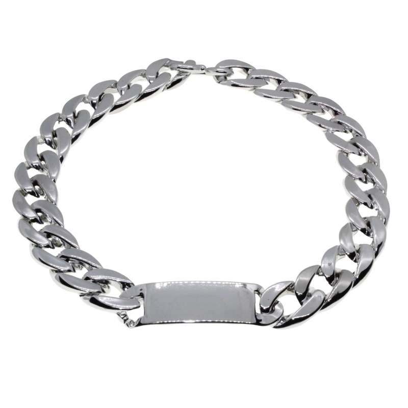 Necklace - Silver Tone Plastic Chunky Link Chain Necklace - ML3368