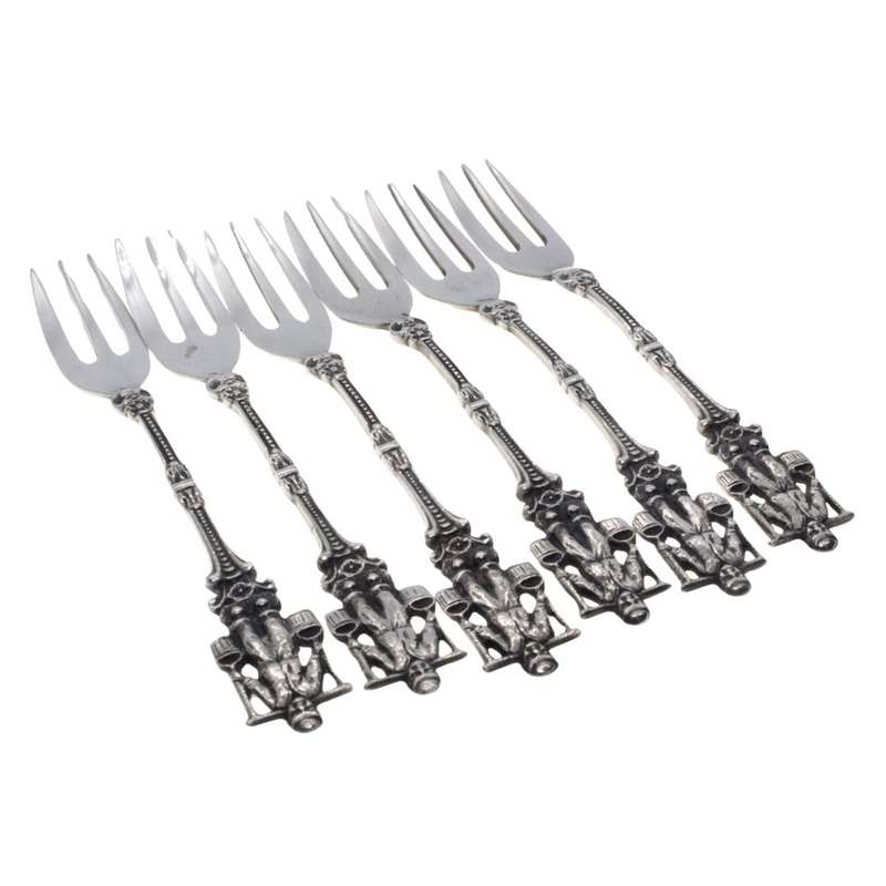 Dessert Forks - 6 x Holland Dessert Forks. Stamped Silfor. - ML3433
