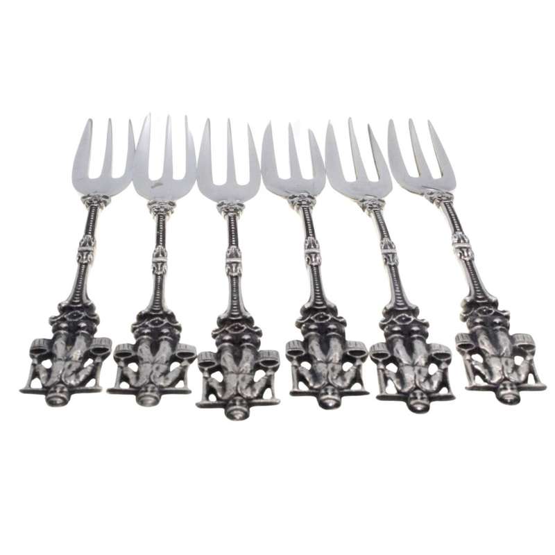 Dessert Forks - 6 x Holland Dessert Forks. Stamped Silfor. - ML3433