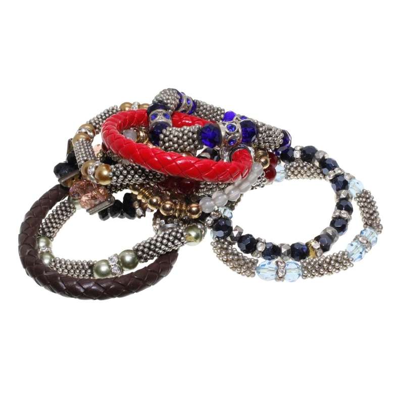 Bracelets - Assorted colours, sizes, materials etc. Fun Party Pack Bracelets x 10 - ML3437