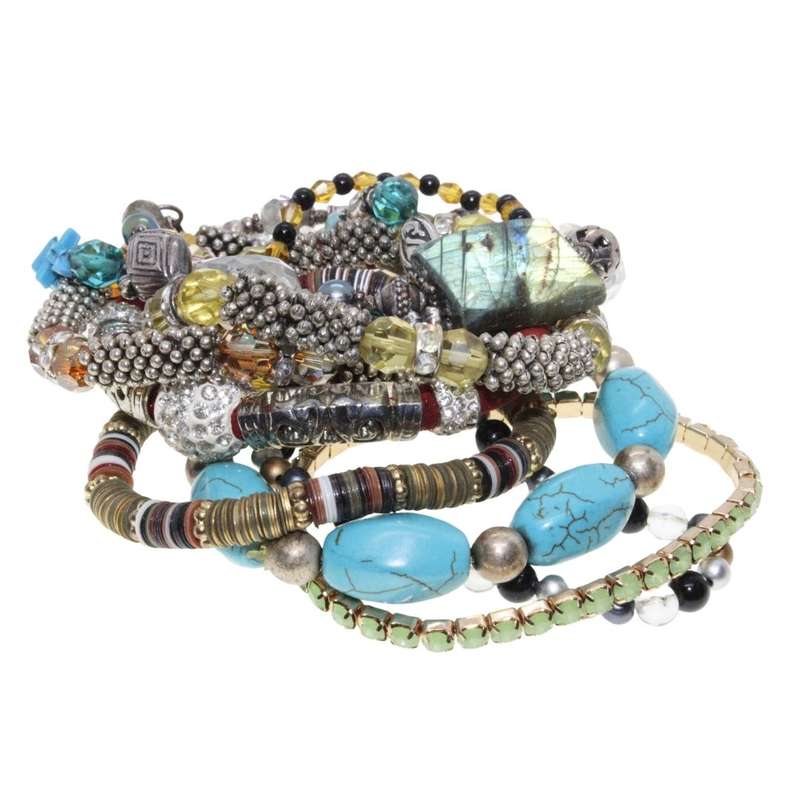 Bracelets - Assorted Beaded Bracelets. Various styles and sizes x 10 - ML3439