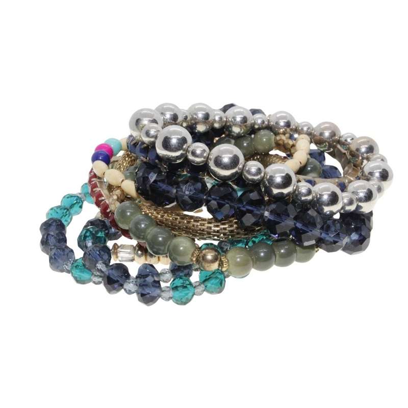 Bracelets - Assorted Fun Pack various sizes, colours, style Bracelets x 10 - ML3441