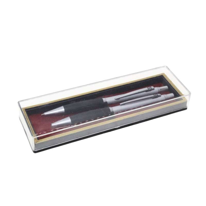 Pen -  Ballpoint and Pencil slim shape in Perspex Container - ML3447