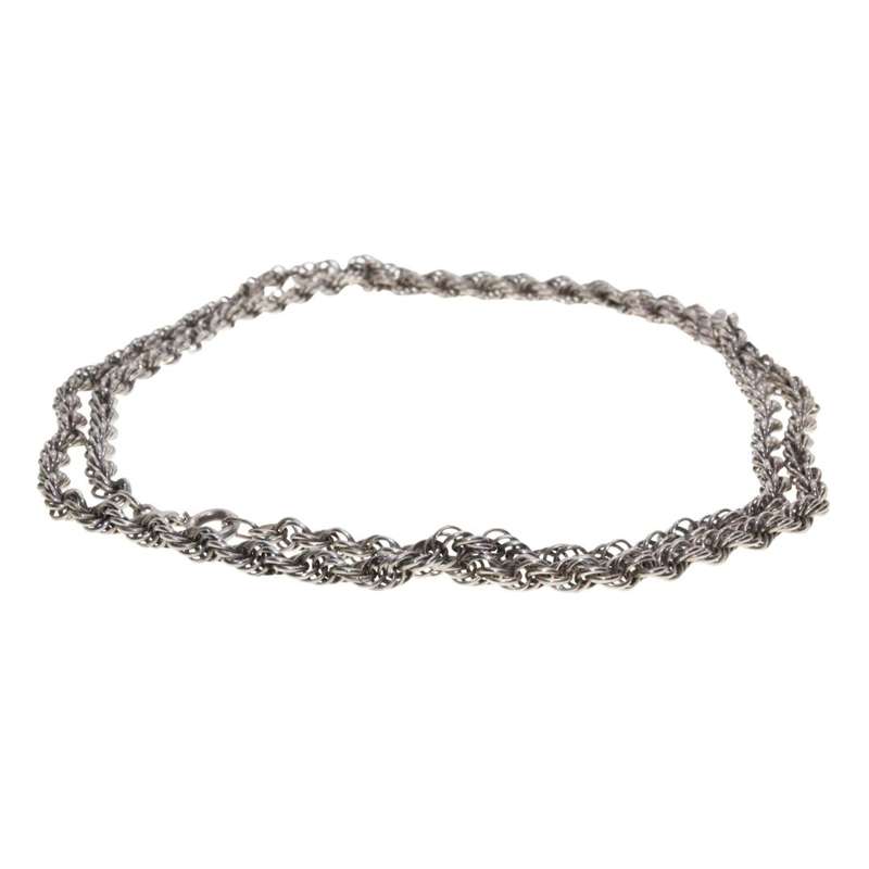 Necklace - 925 Silver Rope Chain . Made in Italy - ML3453