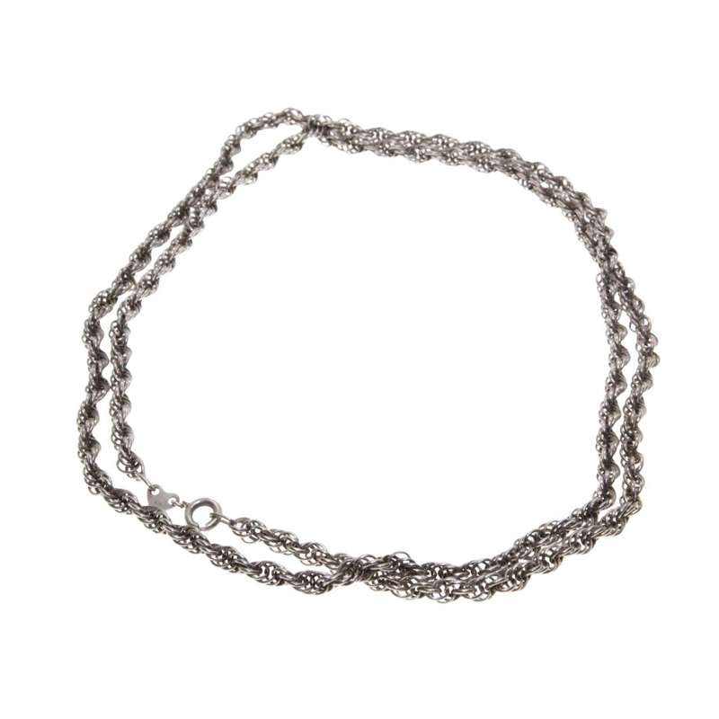 Necklace - 925 Silver Rope Chain . Made in Italy - ML3453