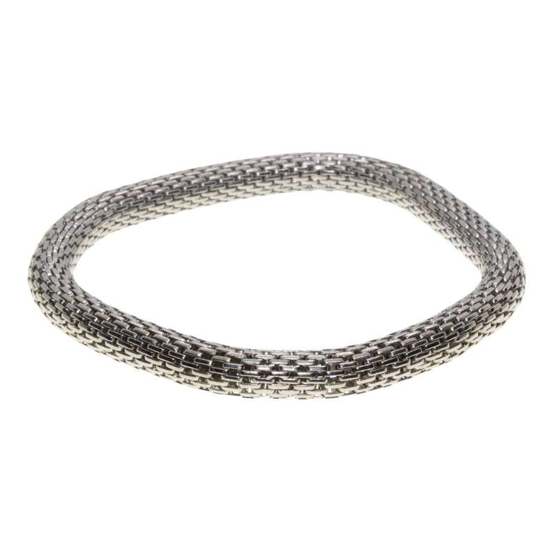 Bracelet - Silver Tone Stretch Mesh Bracelet - ML3469