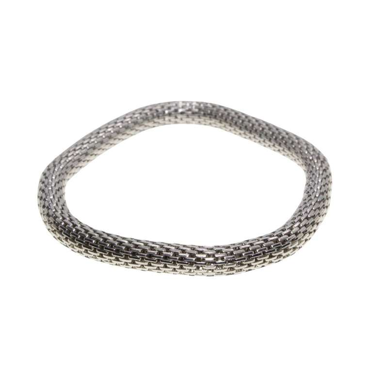 Bracelet - Silver Tone Stretch Mesh Bracelet - ML3469