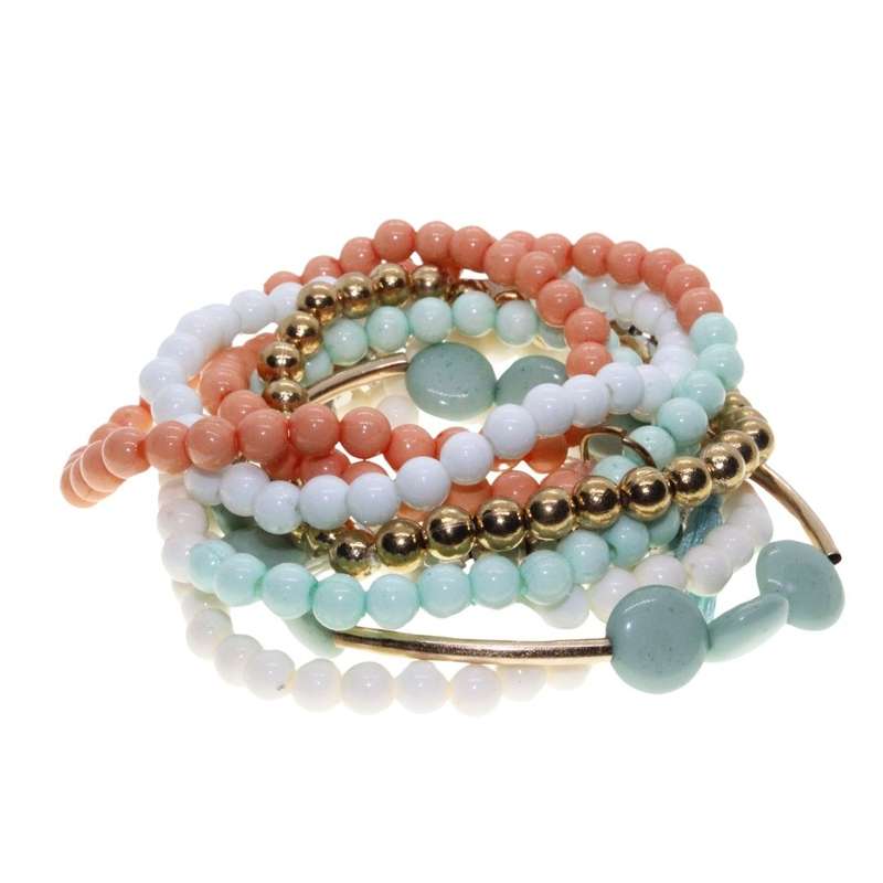 Bracelets - Assorted Fun Pack various sizes, colours, style Bracelets x 10 - ML3475