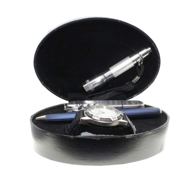 Watch - Gift Set. Digitime Watch. Black Strap, Torch, Knife & Pen - ML3496