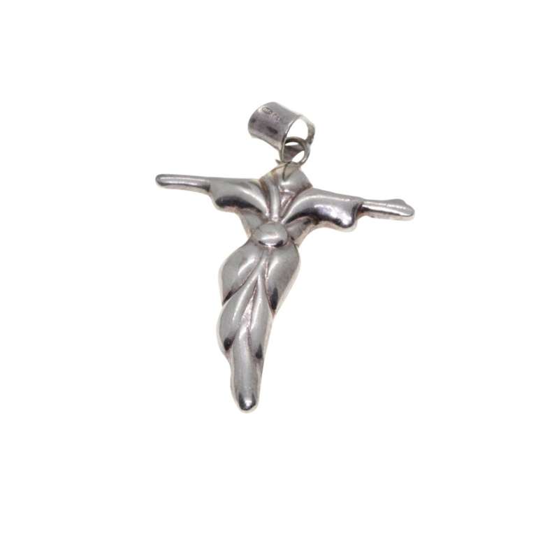 Pendant - 925 Silver. Made in Italy. Jesus on the Cross Design - ML3500