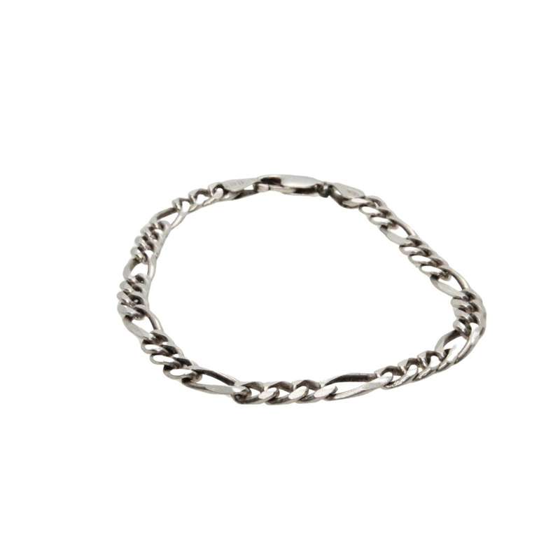Bracelet - Vintage 925 Silver Italy Figaro Bracelet - ML3531