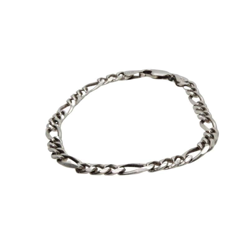 Bracelet - Vintage 925 Silver Italy Figaro Bracelet - ML3531