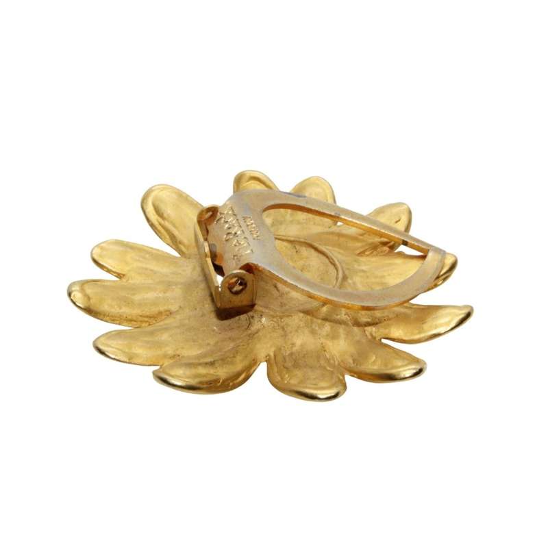 Scarf Clip  -  Vintage Gold Tone Metal Sunflower Scarf Clip - ML3533
