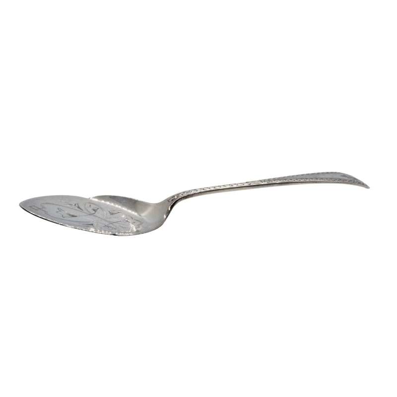 Antiques & Collectables -Antique Engraved Detail.Silver Plated. Jam/Dessert Spoon.Hallmarked UK -...