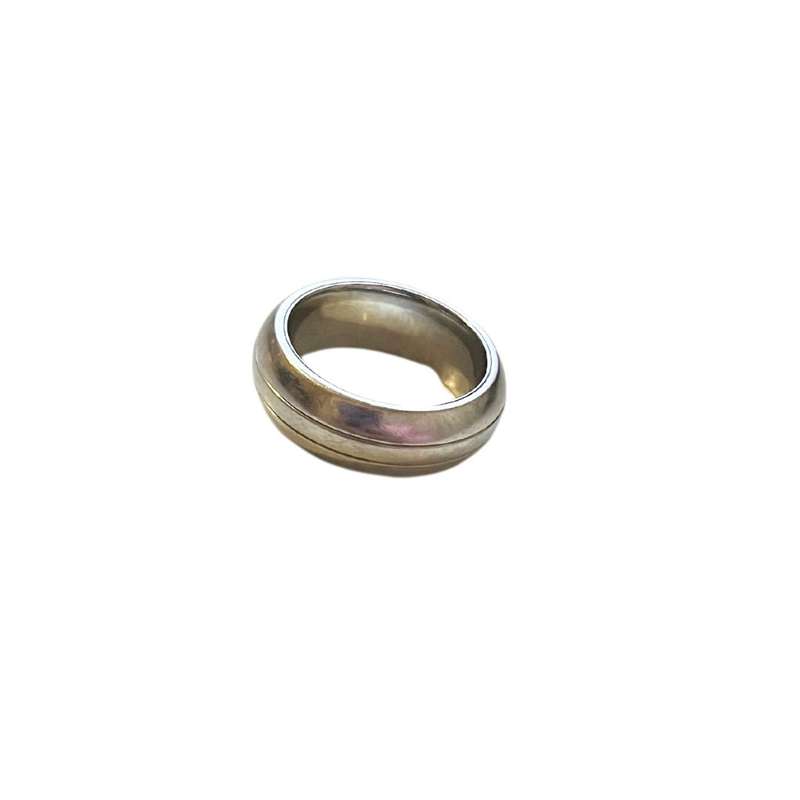 Ring -  Vintage Titanium mens ring with beveled lines - ML3601