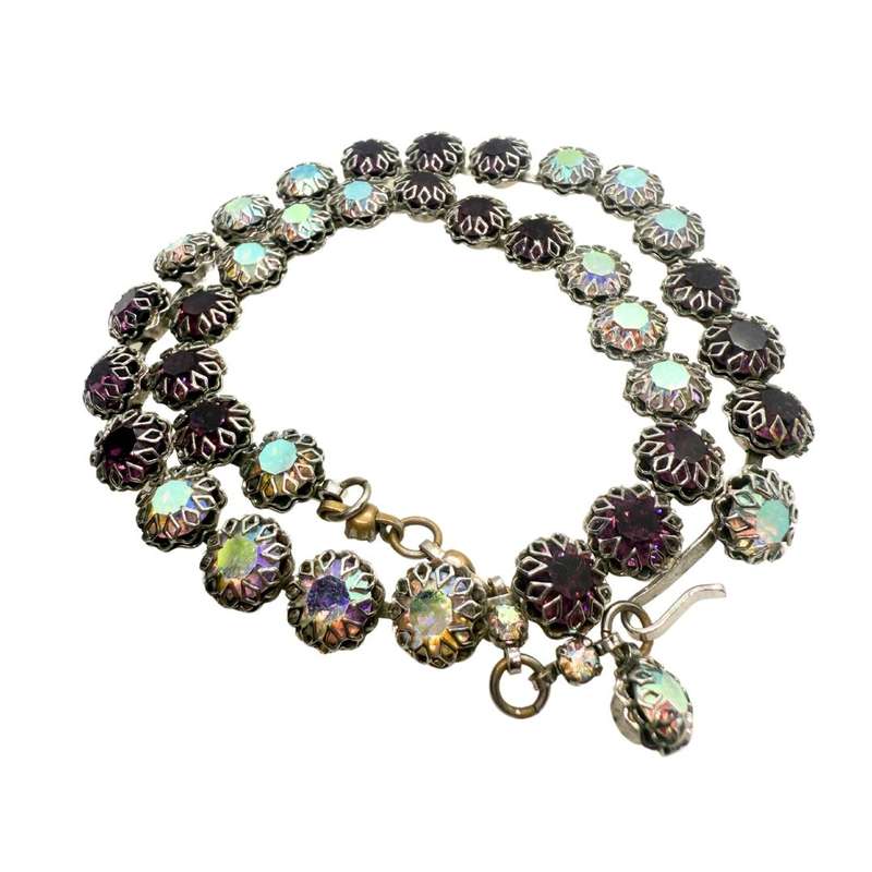 Necklace -  Two colour  Crystal necklace stamped Austria - ML3657