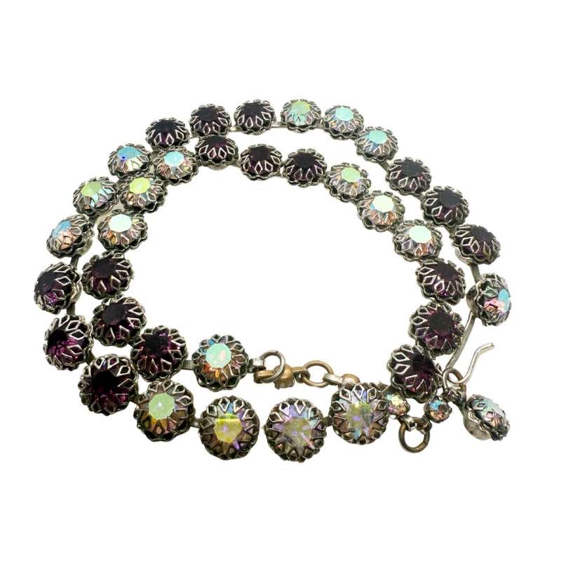 Necklace -  Two colour  Crystal necklace stamped Austria - ML3657