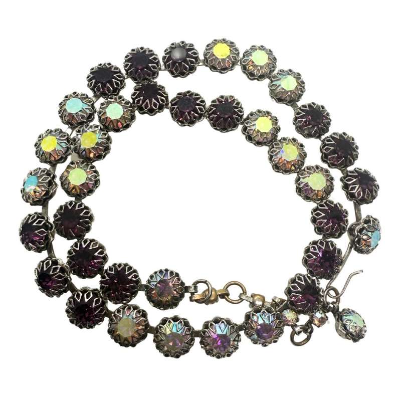 Necklace -  Two colour  Crystal necklace stamped Austria - ML3657