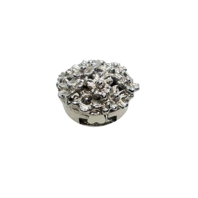 Vintage small round Silver Nugget pendant - ML3659